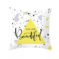 Axyaa Geometric Deer Pattern Cushion Cover for Sofa Decoration and Throw Pillow