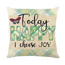 Axyaa Easter Bunny Egg Pillow Cover Spring Farmhouse Home Decor Butterflies Flowers