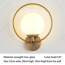 Axyaa LED Glass Wall Lamp European Style Bedroom Living Room Lighting