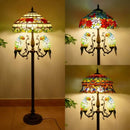 Axyaa Tiffany Stained Glass Floor Lamp for Retro Country Living Room and Bedroom