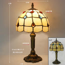 Stained Glass Red Rose Table Lamp 8" - Axyaa Brand