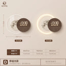 Axyaa Moon Glow Digital Wall Clock for Modern Light Luxury Living Room Decoration