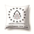 Axyaa Christmas Tree Throw Pillow Case - Festive Xmas Cushion Cover for Home Decor