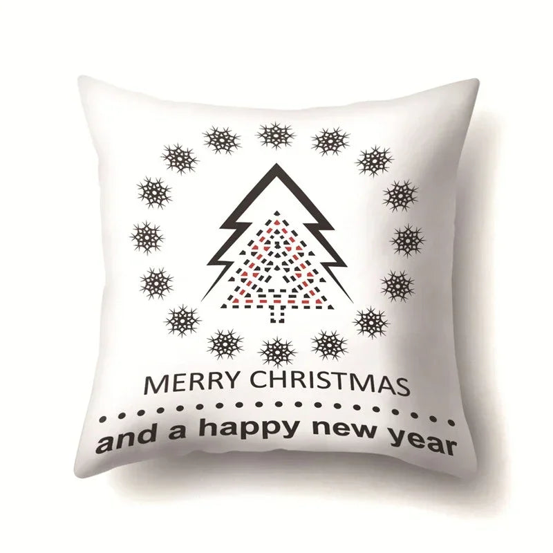 Axyaa Christmas Tree Throw Pillow Case - Festive Xmas Cushion Cover for Home Decor