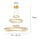 Axyaa Modern Ring LED Pendant Chandeliers for Living Room and Dining Room