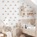 Boho Rainbow Star Nursery Wall Stickers Polka Dot Decals Kids Bedroom Decor by Axyaa.