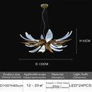 Axyaa Glass Chandelier for Living Dining Room Villa Kitchen Table Indoor Lighting