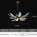 Axyaa Glass Chandelier: Creative Luxury Indoor Lighting for Living Dining Villa Kitchen