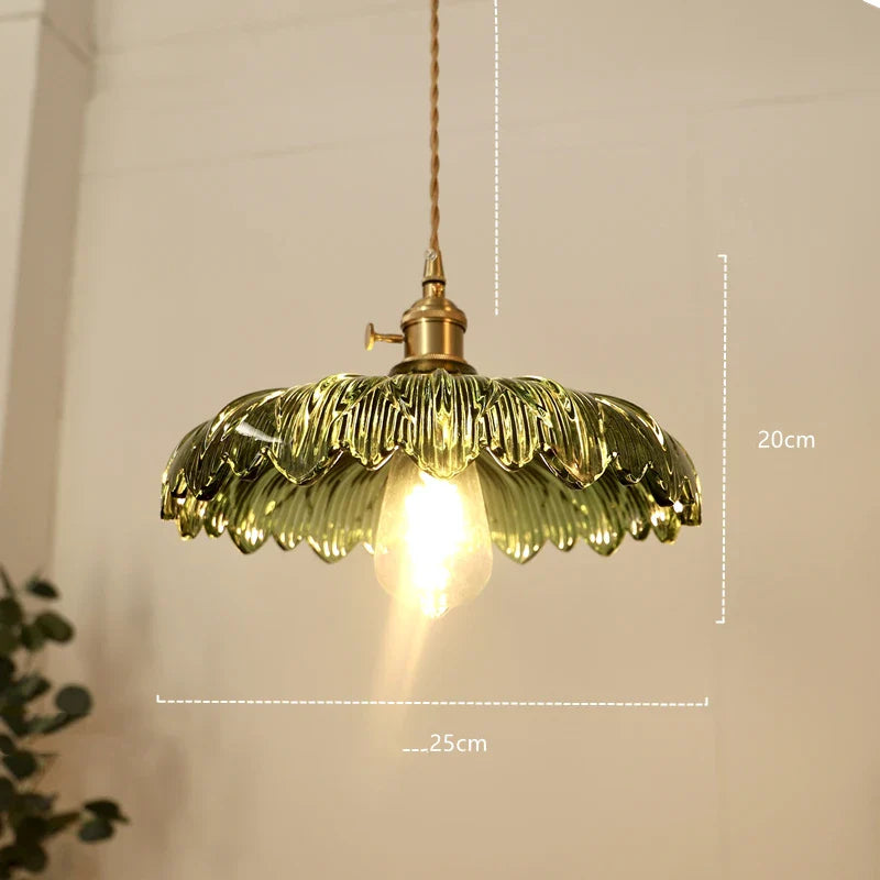 Nordic Green Glass LED Pendant Light by Axyaa - Modern Indoor Lighting