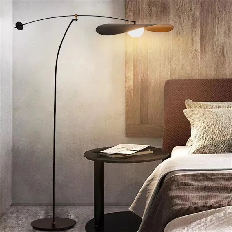 Axyaa Nordic LED Floor Lamp with Adjustable Long Arm for Reading