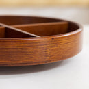 Axyaa Bamboo Rotating Seasoning & Cosmetic Storage Rack