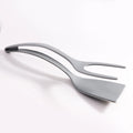 Axyaa Nylon Grip Flip Tongs - 2 in 1 Steak & Egg Spatula Clamp