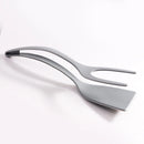Axyaa Nylon Grip Flip Tongs - 2 in 1 Steak & Egg Spatula Clamp