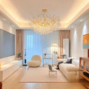 Axyaa Modern Crystal Ceiling Chandelier LED Pendant Lamp for Home Decor