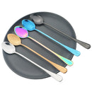 Axyaa Stainless Steel Long Handle Spoon Set - 5 Pcs Flatware Set