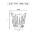 Axyaa Glass Coffee Cup Espresso Mug Striped Anti-scald for Latte Cappuccino Tea