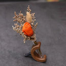 Axyaa Car Vase Holder: Wooden Dashboard Decor Vent Clip Flower Arranger