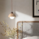 Axyaa Stone Bowl Pendant Light for Dining Room and Living Room