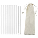 Axyaa Glass Straw Set: Reusable & Eco-Friendly Smoothie Cocktail Straws