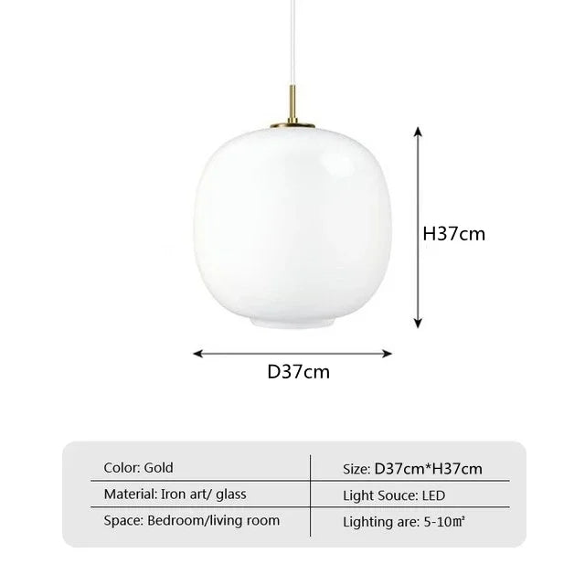 Axyaa White Glass Pendant Lights, Modern Kitchen Hanging Lamps, Minimalist Chandeliers