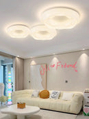 Axyaa Cream Cookie Bedroom LED Ceiling Light