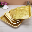 Axya Acrylic Golden Rectangle Snack Serving Platter Tray Hotel KTV Decor Gold Tray
