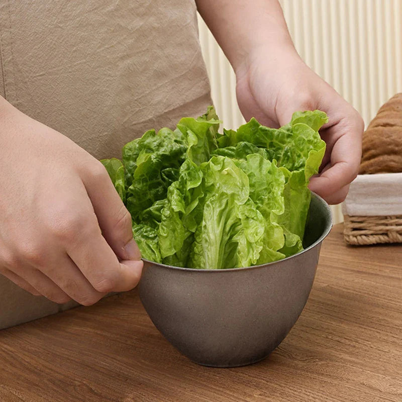 Axyaa Stainless Steel Lettuce Bowl, Multifunctional Salad Bowls, Large Cooking Basin