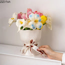 Axyaa Flower Bud Ceramic Vase Set - Aesthetic Room Decor & Table Centerpiece