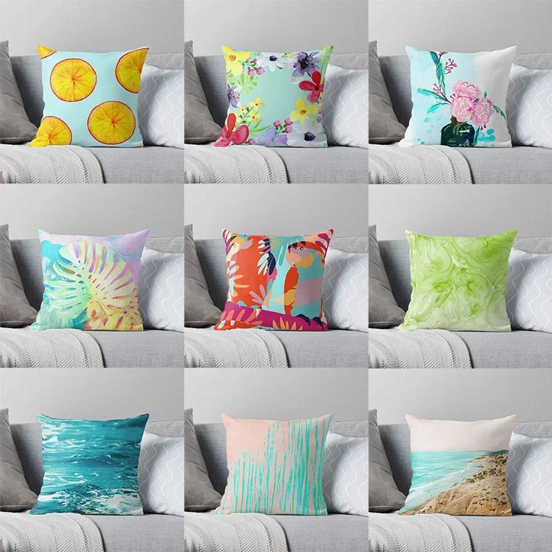 Axyaa Bohemian Country Print Decorative Pillowcase for Home Decor