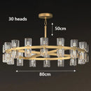 Axyaa Crystal Chandelier: Modern Decorative Lighting for Living and Dining Room