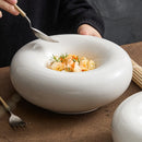 Axyaa White Ceramic Insulation Plate for Cold Dishes - Household Tableware