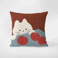 Axyaa Orange Geometric Pillowcase for Modern Home Decor