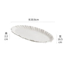 Axyaa Ceramic Fish Plate with Irregular Flower Edge - Molecular Tableware