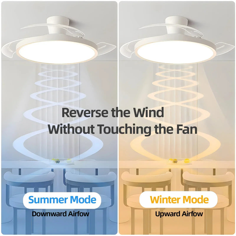 Axyaa 42/48in LED Ceiling Fan Light for Home Indoor Lighting Fixtures