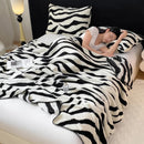 Axyaa Zebra Print Fleece Throw Blanket | Super Soft Plush Blanket for Sofa Bed Car