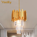 Axyaa Modern LED Crystal Pendant Chandelier for Elegant Home Decor