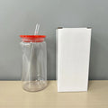 Axyaa Colorful Plastic Cup Lid Set for Can Shaped Iced Coffee & Juice Mugs