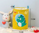 Axyaa Kids Cartoon Animals Laundry Basket - Foldable Toy Organizer & Storage Barrel