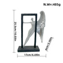 Modern minimalist resin angel picture frame decoration, high-end Axyaa home decor for living room.
