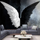Axyaa Angel Wings Tapestry: Hippie Feather Psychedelic Wall Hanging Home Decor