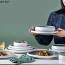 Axyaa Circular Ceramic Restaurant Service Plate Set