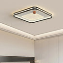 Axyaa Round Square Black White LED Ceiling Light Chandelier