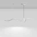 Axyaa Dining Island LED Chandelier: Modern Aluminum Design for Indoor Lighting