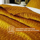 Axyaa Velvet Quilt Queen Size Comforter Set - Ultra Soft, Lightweight, All-Season Coverlet