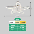 Axyaa Smart Ceiling Fan Light Dimmable Remote Control Home Decor