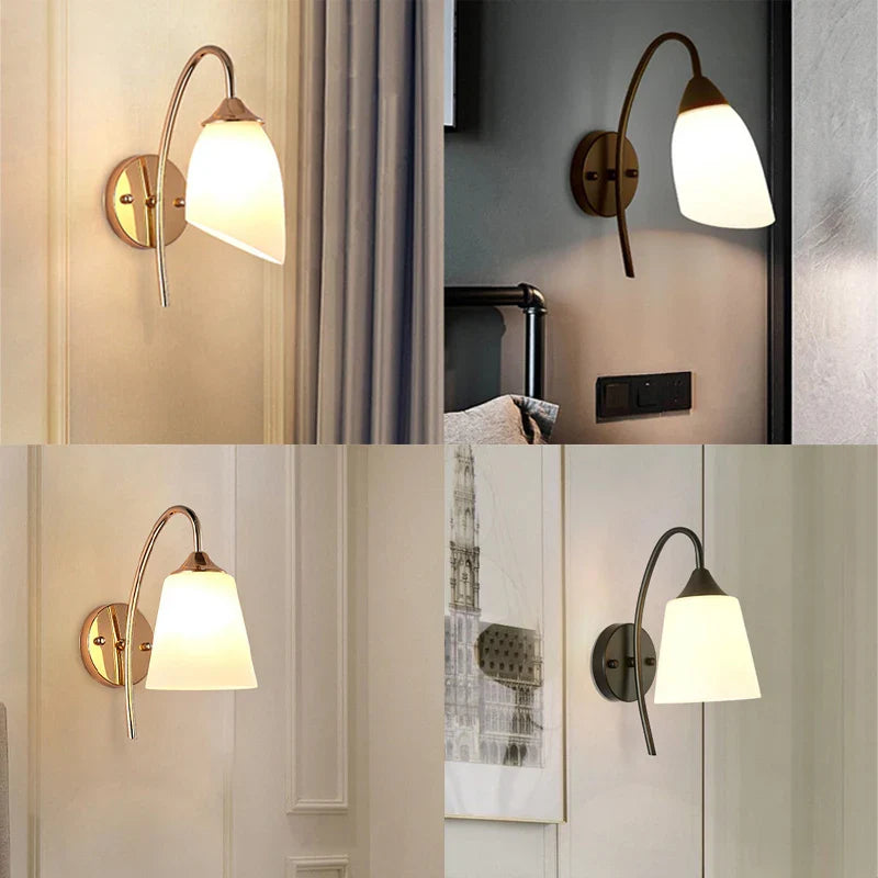 Axya Glass Wall Lamp Bedroom Sconce for Hotel Living Room Aisle Staircase