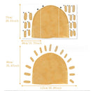 Boho Sun Fabric Wallpaper Stickers for Kids Room by Axyaa