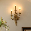 Axyaa French Retro Copper LED Wall Lamp Gold Lustre Modern Light Fixtures