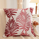 Axyaa Leaf Jacquard Couch Pillow Cover