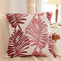 Axyaa Leaf Jacquard Design Throw Pillow Covers - Soft Breathable Decorative Cushion Cover